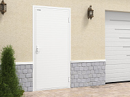 Двери модели "Ультра" стандартных размеров с обшивкой алюминиевым профилем